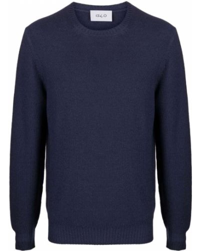 Jersey de tela jersey de cuello redondo D4.0 azul
