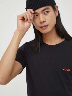 Koszulka bawełniana Hugo czarna