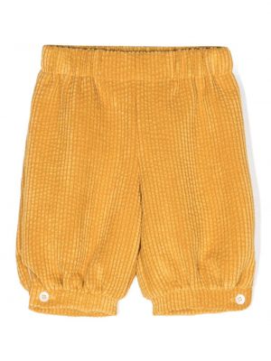Pantaloncini di velluto a coste La Stupenderia giallo