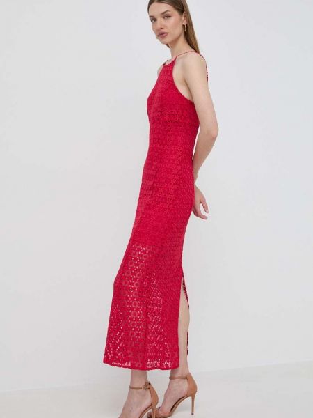 Sukienka długa Guess czerwona