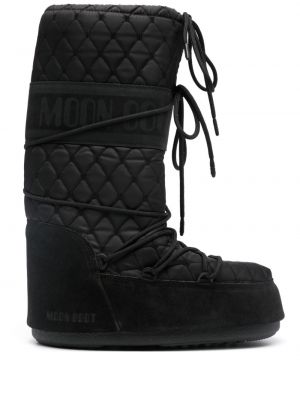 Prošívané kotníkové boty Moon Boot černé