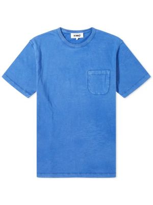 Голубая футболка с карманами Ymc