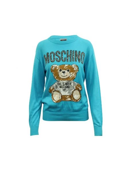Bluza bawełniana Moschino Pre-owned niebieska