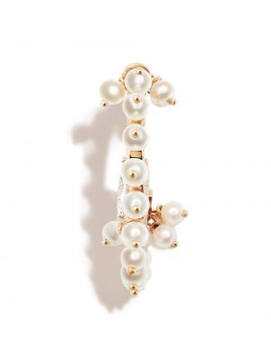 Boucles d'oreilles avec perles à boucle en or rose Maria Tash rose