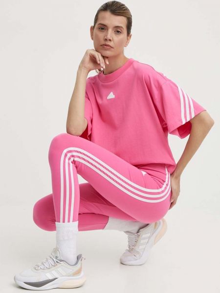 Легінси з аплікацією Adidas рожеві