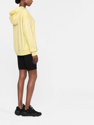 Bluza z kapturem z nadrukiem Moncler żółta