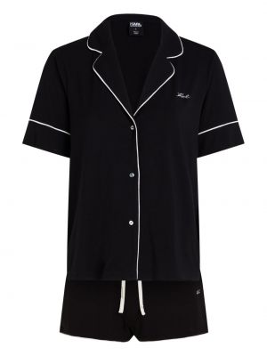 Pyjama brodée Karl Lagerfeld noir