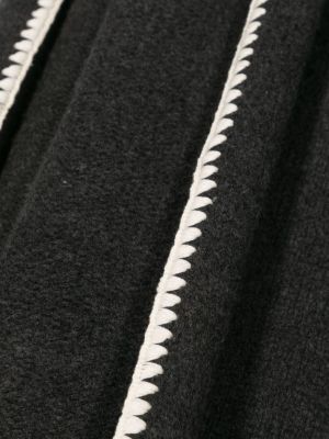 Echarpe en laine à motif mélangé Toteme gris