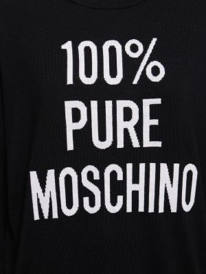 Μάλλινος πουλόβερ Moschino μαύρο