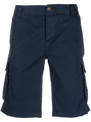 Shorts cargo en coton avec poches Mc2 Saint Barth bleu