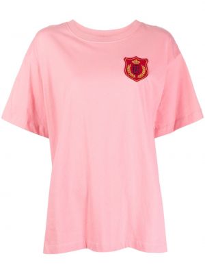 Βαμβακερή μπλούζα The Upside ροζ