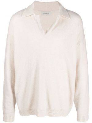 Плетен пуловер Laneus бяло