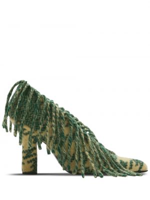 Полуотворени обувки с ресни с абстрактен десен Burberry