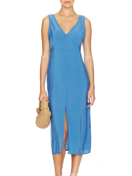 Kleid mit v-ausschnitt Nation Ltd blau
