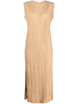 Sukienka midi plisowana Anine Bing brązowa