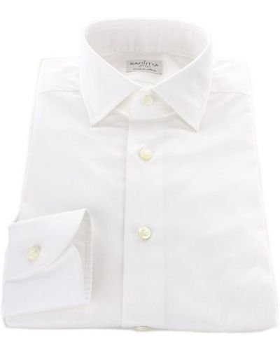 Klasyczna biała koszula Bagutta, biały