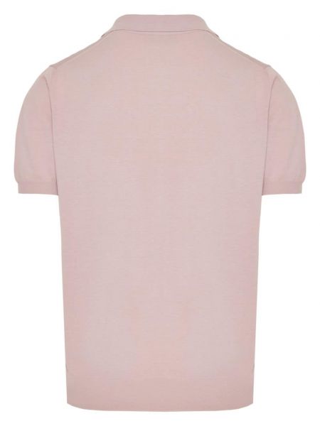 Kokvilnas polo krekls Canali rozā