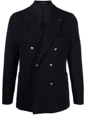 Ull lang blazer Tagliatore blå