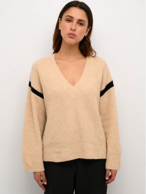 Laza szabású pulóver Karen By Simonsen bézs