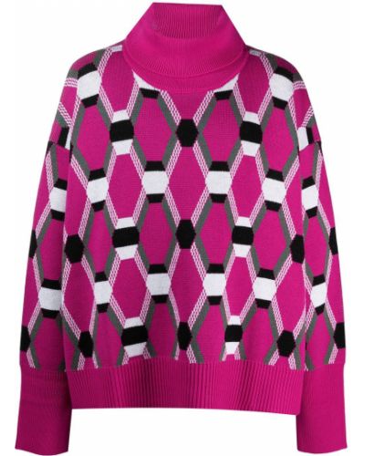 Jersey de tela jersey con estampado geométrico Random Identities rosa