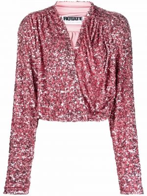 Блуза с пайети Rotate розово