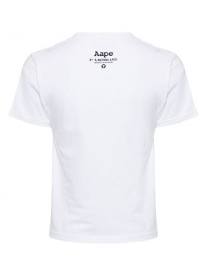 Raštuotas medvilninis marškinėliai Aape By *a Bathing Ape® balta