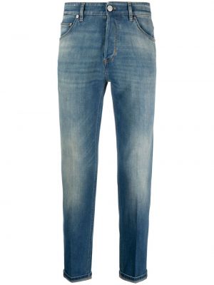 Přiléhavé straight fit džíny Pt Torino modré