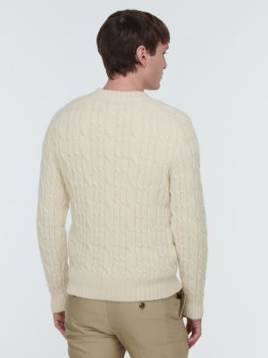 Пуловер от алпака вълна Tom Ford бяло