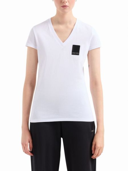 Medvilninis marškinėliai Armani Exchange balta