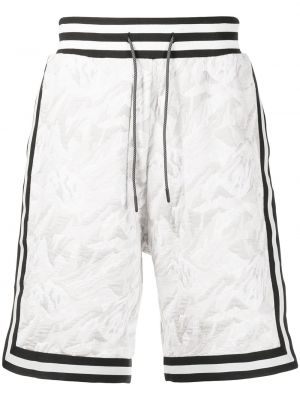 Pantaloncini con stampa in tessuto jacquard camouflage Mostly Heard Rarely Seen bianco