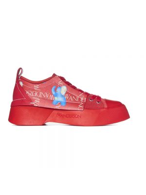 Sneakersy skórzane Jw Anderson czerwone