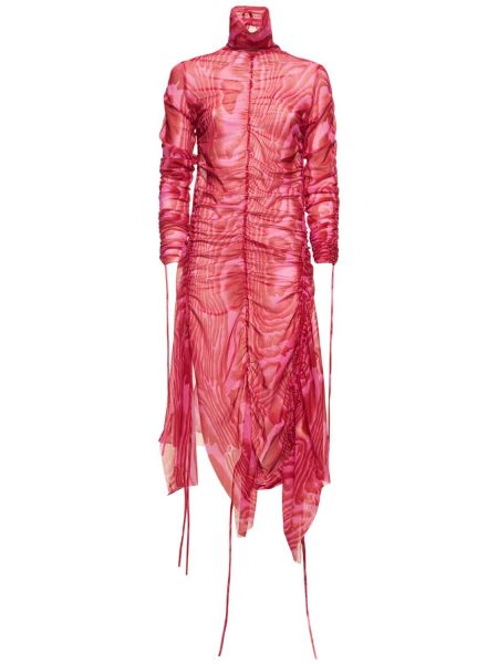 Drapované midi šaty so sieťovinou Marques'almeida