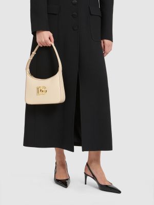 Δερμάτινη τσάντα ώμου Dolce & Gabbana χρυσό