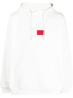 Βαμβακερός φούτερ με κουκούλα Tommy Hilfiger λευκό