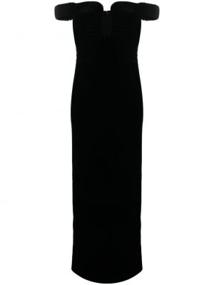 Кадифена вечерна рокля Roland Mouret черно
