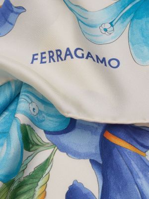 Květinový hedvábný šál s potiskem Ferragamo