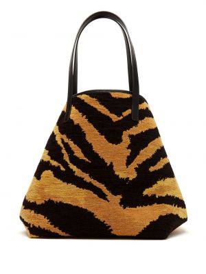 Nakupovalna torba s potiskom s tigrastim vzorcem Oscar De La Renta