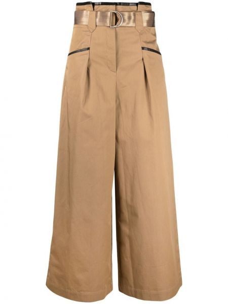 Pantalones de cintura alta bootcut Self-portrait marrón