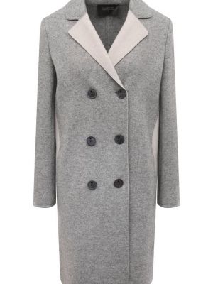 Кашемировое шерстяное пальто Lorena Antoniazzi серое