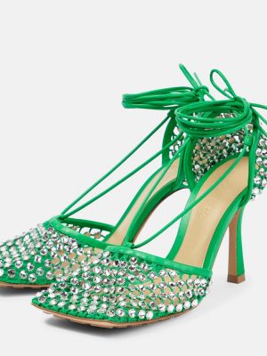 Полуотворени обувки Bottega Veneta зелено