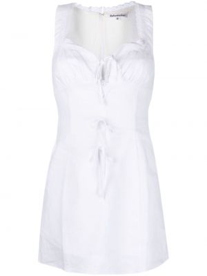 Λινή φόρεμα Reformation λευκό