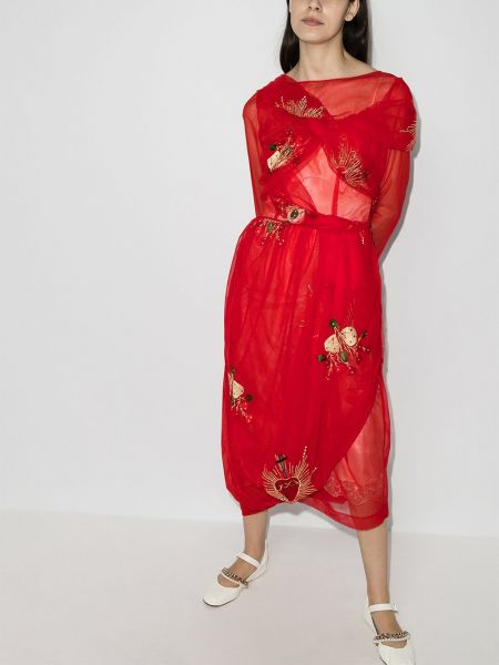 Vestido de cóctel Simone Rocha rojo