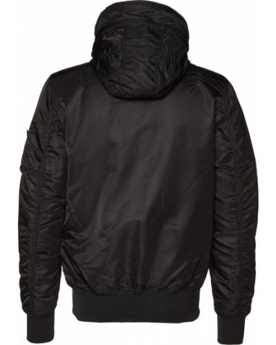 Prechodná bunda s kapucňou Alpha Industries čierna