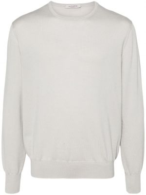Вълнен пуловер с кръгло деколте Fileria сиво