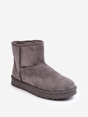 Велурени зимни обувки за сняг с изолация Kesi сиво