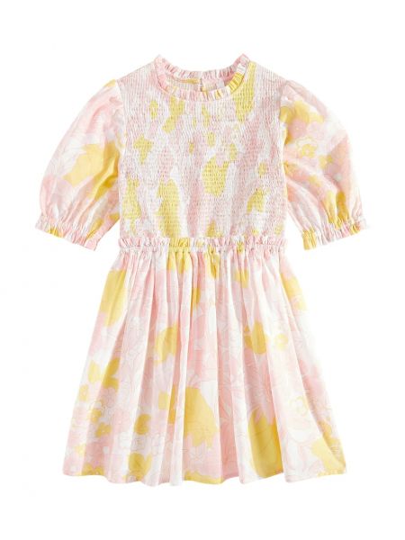 Kukka puuvilla mekko tytöille Zimmermann Kids pinkki