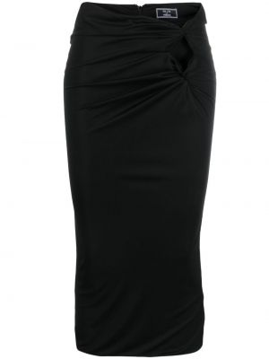 Midi sukňa Versace čierna