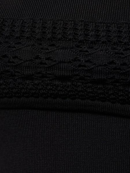 Haut en viscose en tricot en mesh Andreādamo noir
