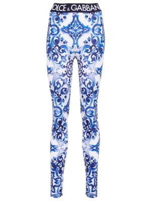Спортни панталони с принт Dolce&gabbana синьо