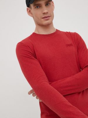 Меланж тениска с дълъг ръкав с дълъг ръкав Superdry червено